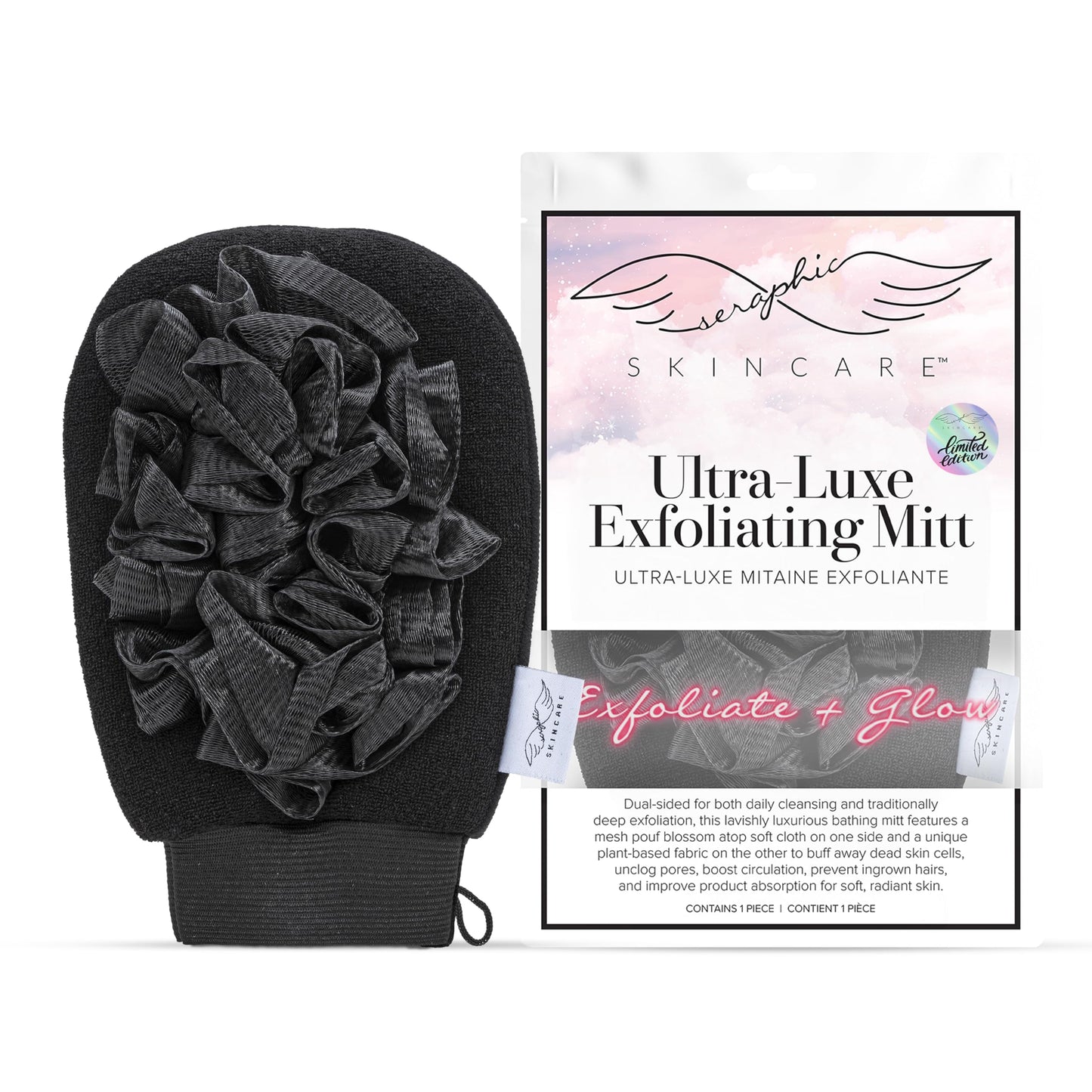 Seraphic Skincare Ultra-Luxe Exfoliating Mitt for Traditional Korean Exfoliation - Body Exfoliator with Mesh Shower Gloves for Gentle Cleansing Beauty and Personal Care SERAPHIC SKINCARE