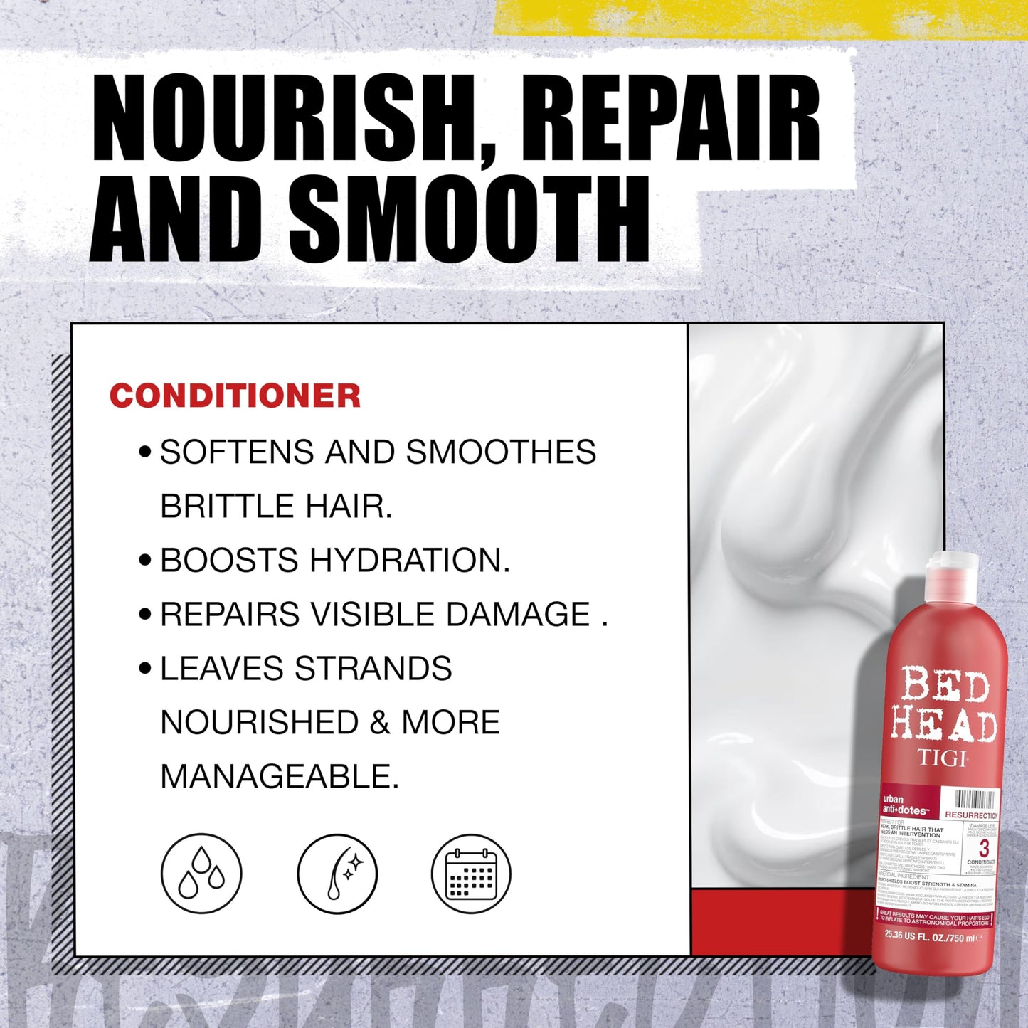 Tigi Bed Head Urban Anti+dotes Resurrection Shampoo & Conditioner Damage Level 3, 25.36 Ounce(Pack of 2) Beauty & Personal Care Bed Head