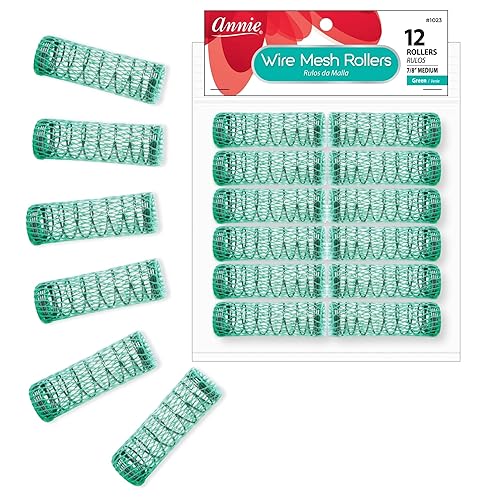 Annie 7/8" Wire Mesh Hair Rollers - 12 Pcs. Beauty & Personal Care Annie
