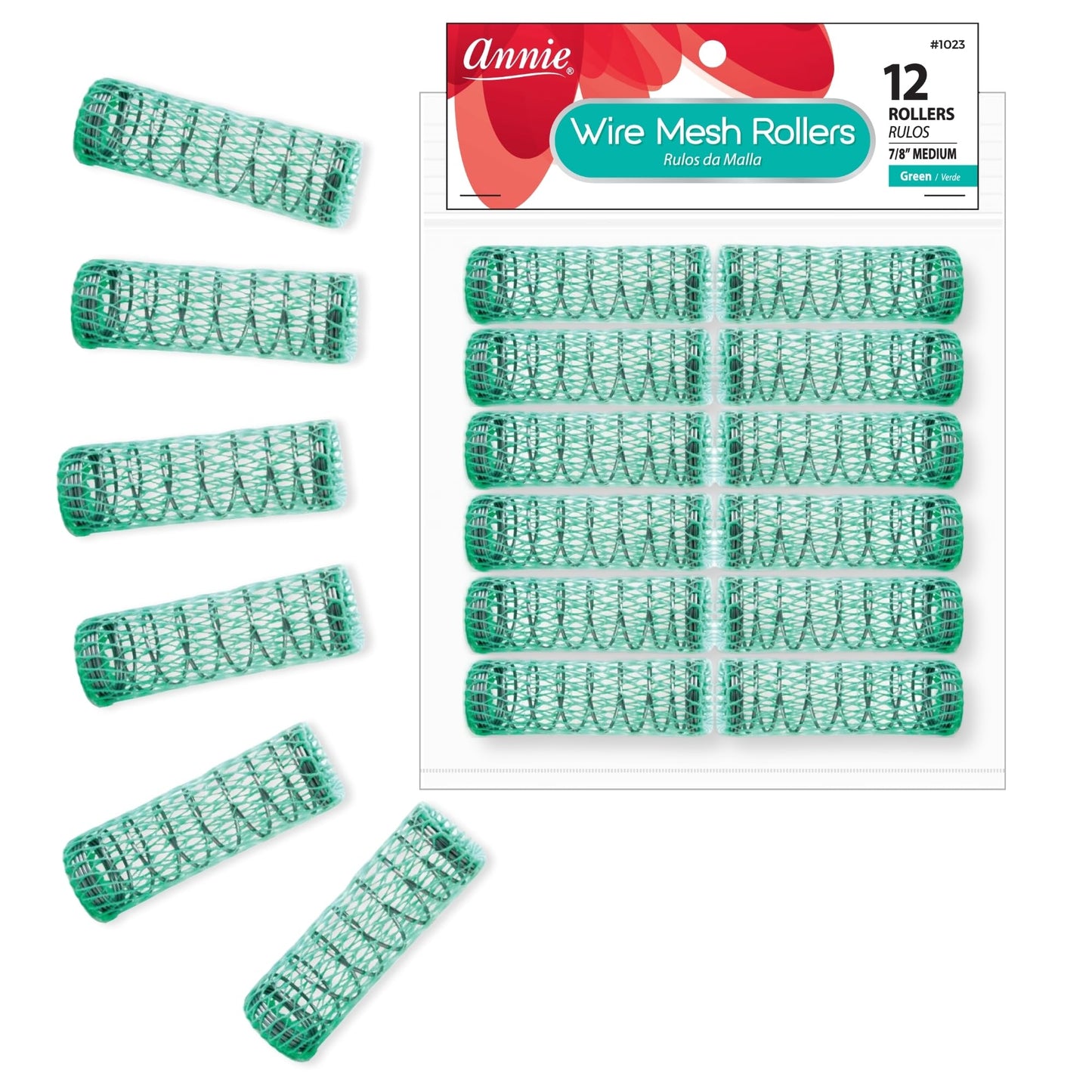 Annie 7/8" Wire Mesh Hair Rollers - 12 Pcs. Beauty & Personal Care Annie