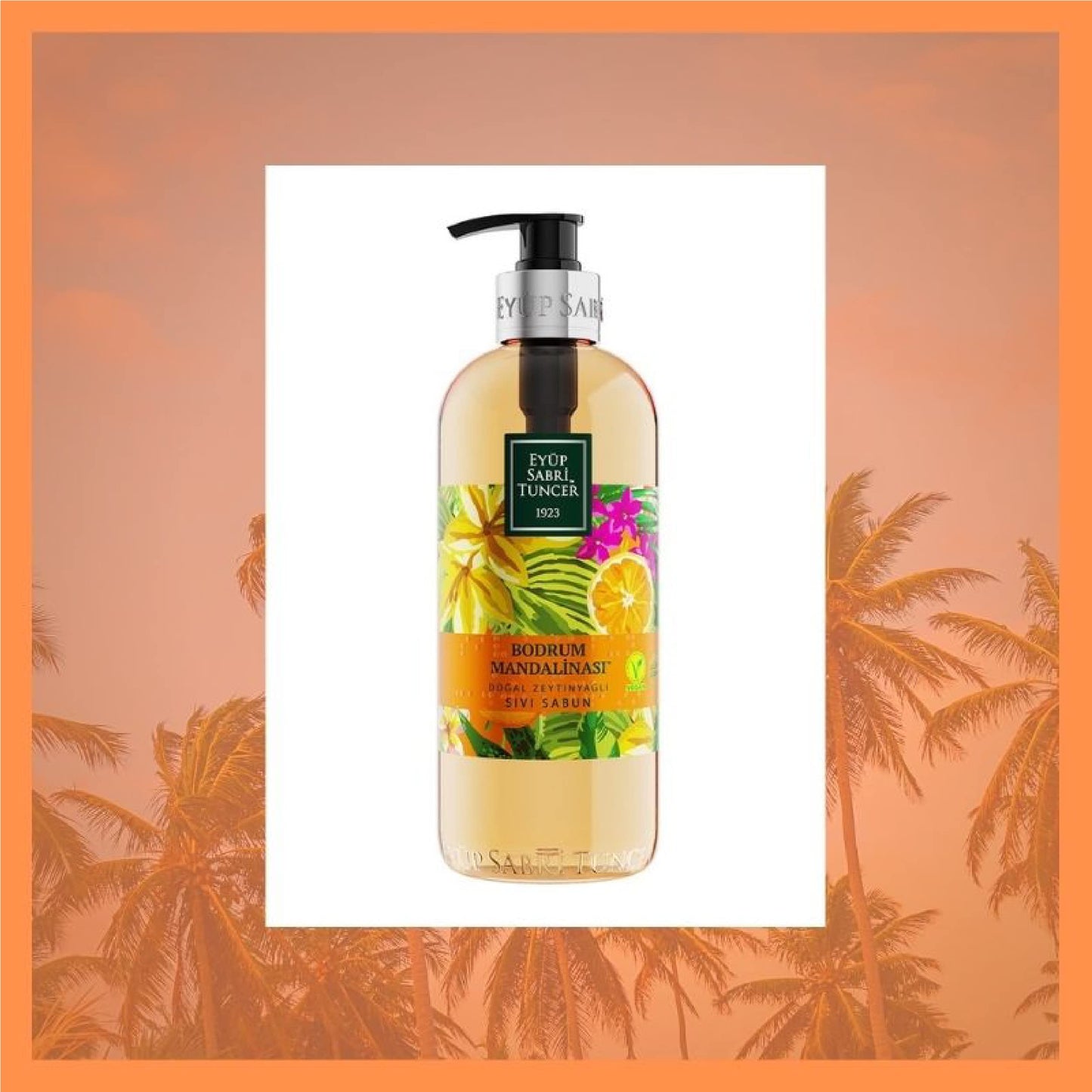 EST 1923 Eyup Sabri Tuncer Natural Soap Series (Foam Bodrum Mandarin-Natural Olive Oil, 500ml) Beauty & Personal Care EST