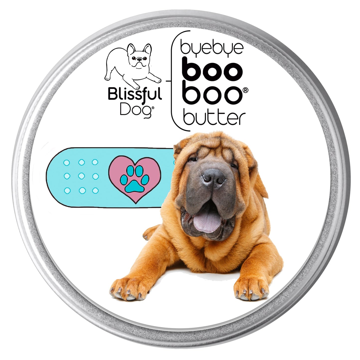 The Blissful Dog 1 oz TIN Chinese Shar Pei Booboo Butter Beauty and Personal Care The Blissful Dog