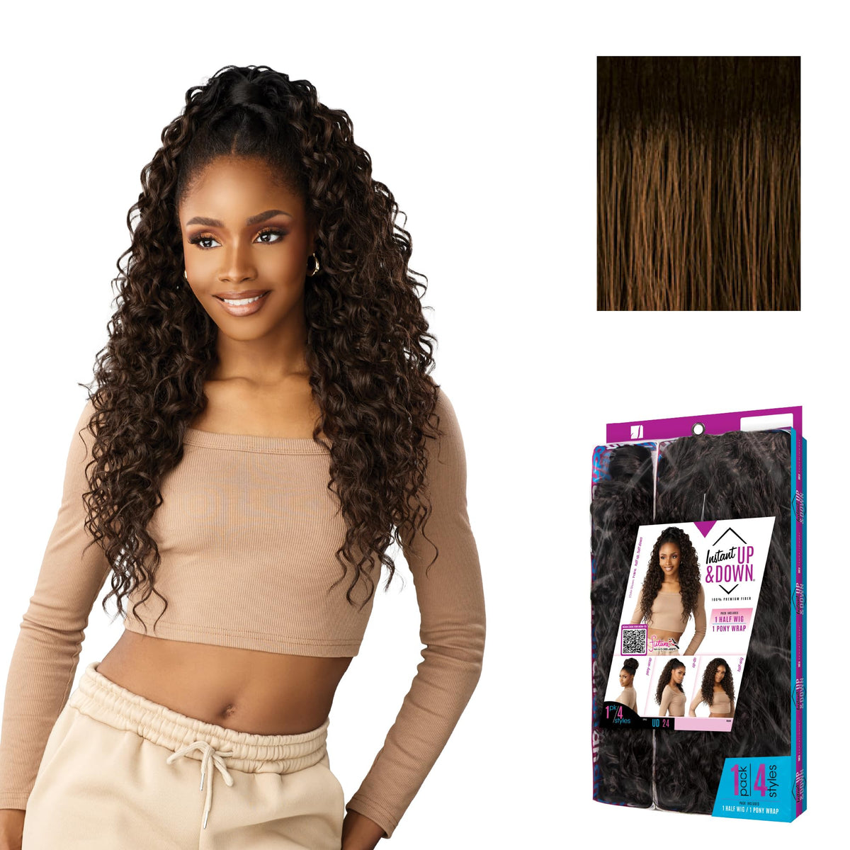 Sensationnel Instant Updown Halfwig Pony-Iud 24, TH2/30
