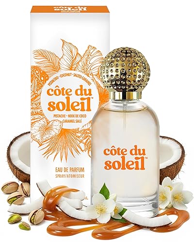 PB ParfumsBelcam Côte du Soleil Eau de Parfum for Women - Warm Beachy Gourmand Scent with Pistachio, Coconut & Salted Caramel - Long-Lasting Women’s Beauty & Personal Care PB ParfumsBelcam