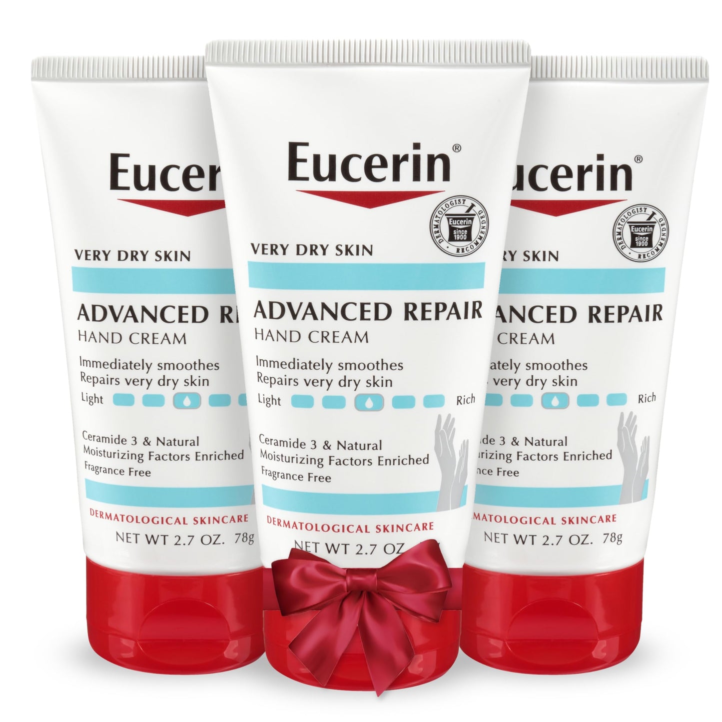 Eucerin Advanced Repair Hand Cream, Soothes and Repairs Very Dry Skin, Fragrance Free, Non Greasy, Fast Absorbing, Travel Size Hand Lotion, Holiday Beauty & Personal Care Eucerin