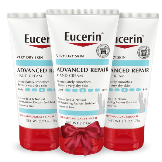 Eucerin Advanced Repair Hand Cream, Soothes and Repairs Very Dry Skin, Fragrance Free, Non Greasy, Fast Absorbing, Travel Size Hand Lotion, Holiday Beauty & Personal Care Eucerin