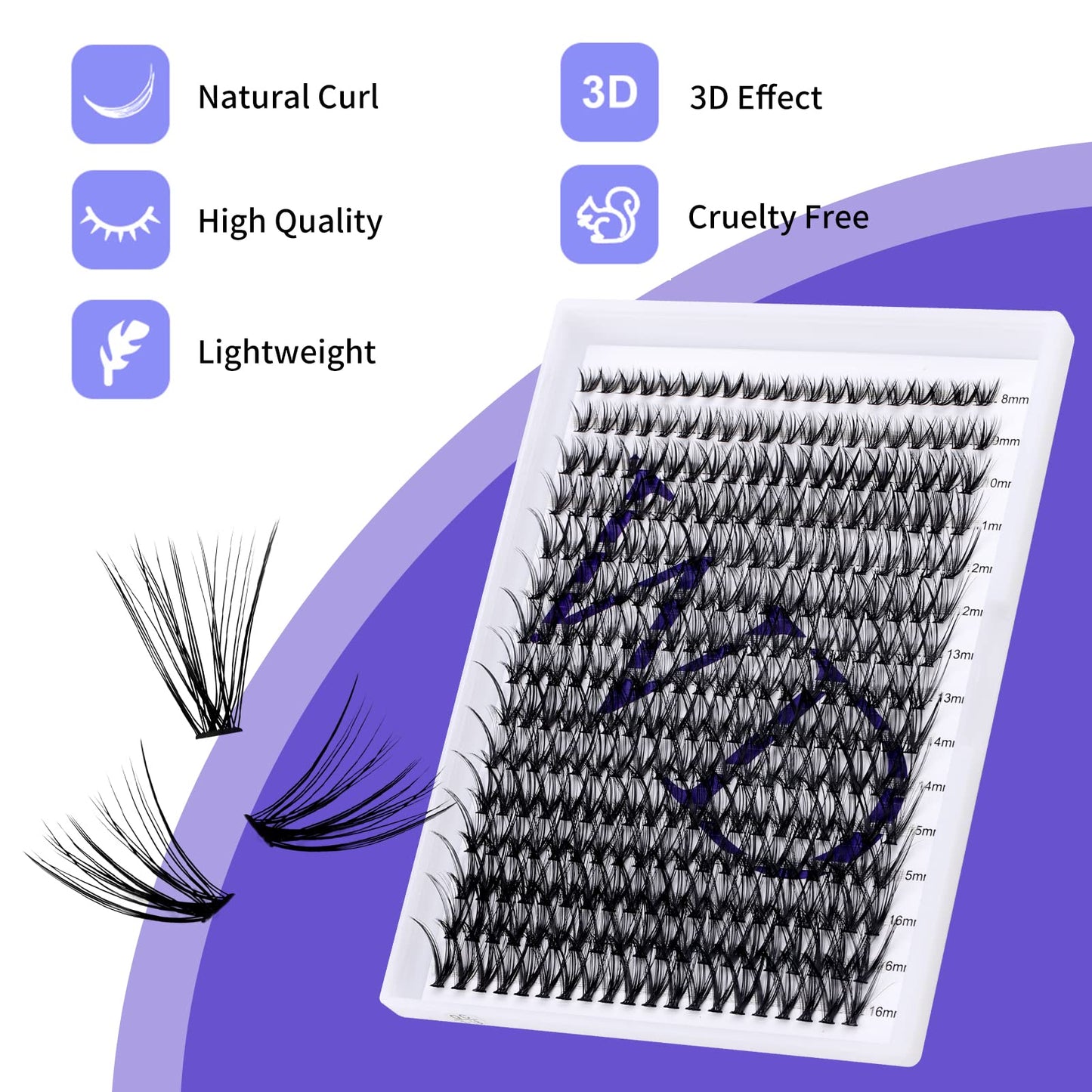 Individual Lashes DIY Eyelash Extension 30D Lash Clusters Extensions DD Curl 300PCS Lash Clusters Natural Lashes Super Soft Eyelashes Extension Beauty & Personal Care WENDY LASHES