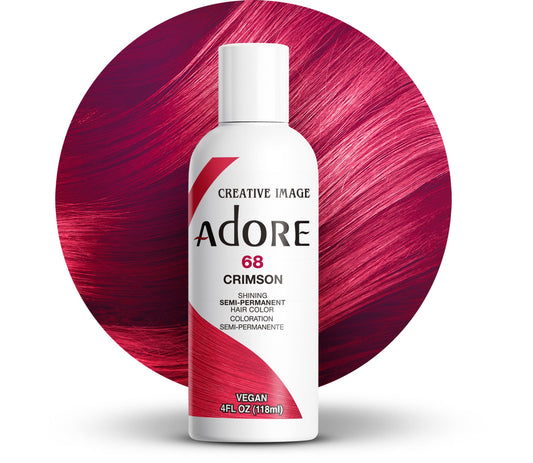 Adore Semi Permanent Hair Color (068 Crimson) | Vegan & Cruelty-Free Red Hair Dye | No Ammonia, No Peroxide, No Alcohol | 4 Fl Oz Beauty & Personal Care Adore