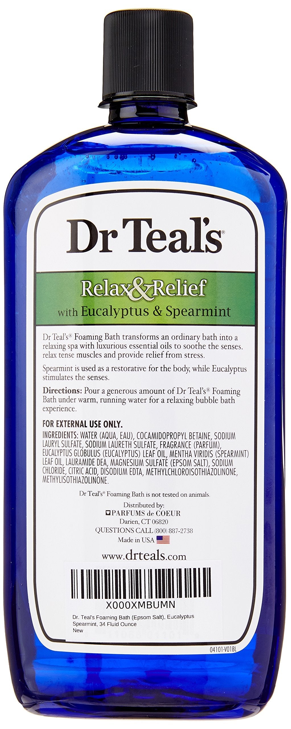 Dr. Teal's Foaming Bath, Eucalyptus, 34 Ounce (Pack of 3) Beauty and Personal Care Dr Teal's