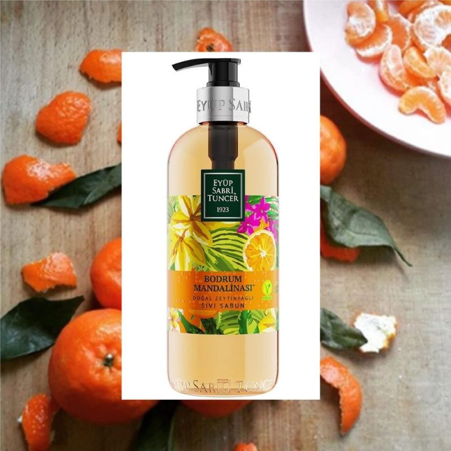 EST 1923 Eyup Sabri Tuncer Natural Soap Series (Foam Bodrum Mandarin-Natural Olive Oil, 500ml) Beauty & Personal Care EST