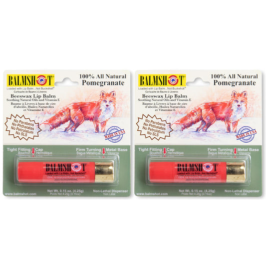 BALMSHOT Two Pack of 100% All Natural Pomegranate Lip Balm Beauty & Personal Care Balmshot