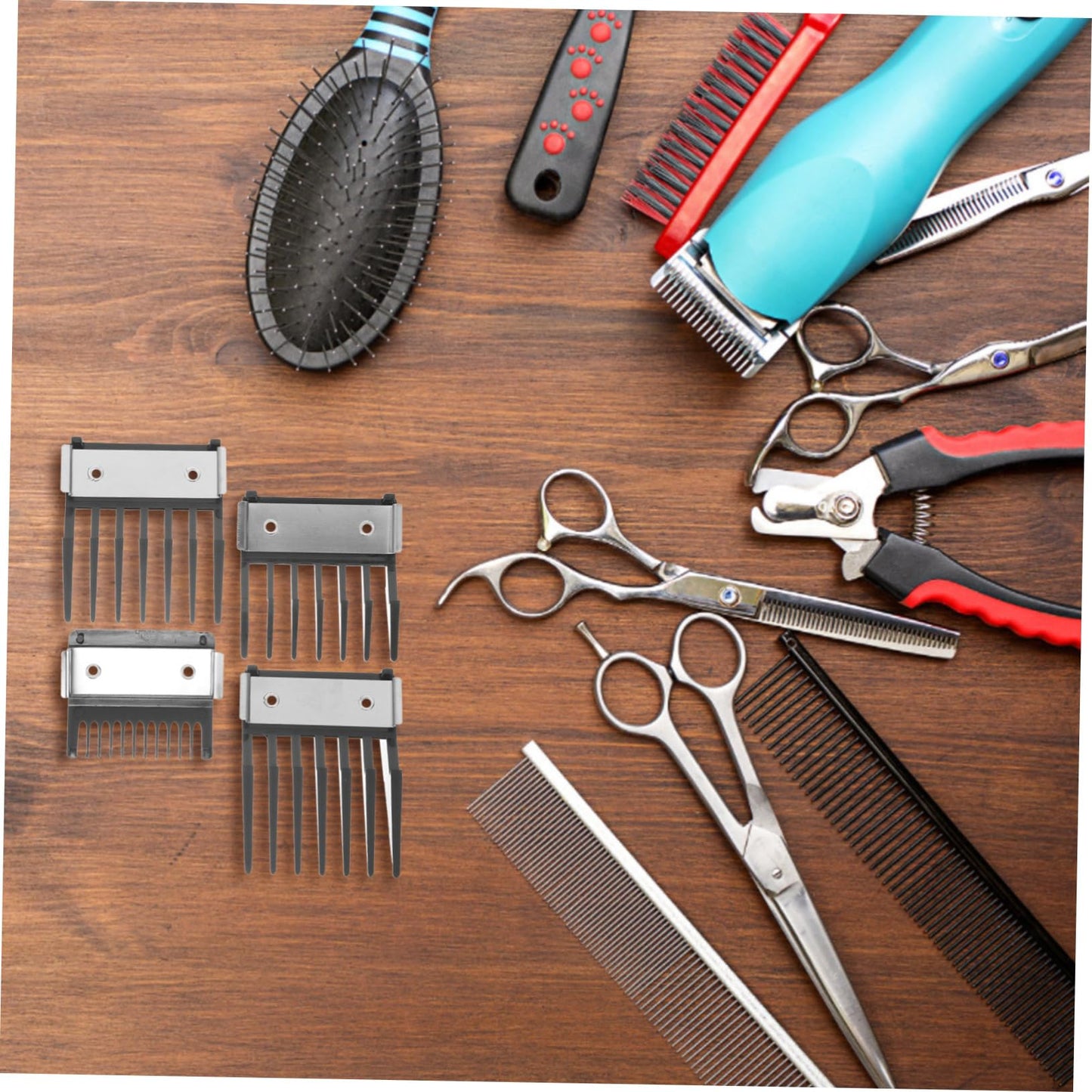 PartyKindom 4pcs Professional Hair Clipper Guards Clipper Guards Set Cutting Combs for Men Grooming Trimmer Guides Beauty and Personal Care PartyKindom