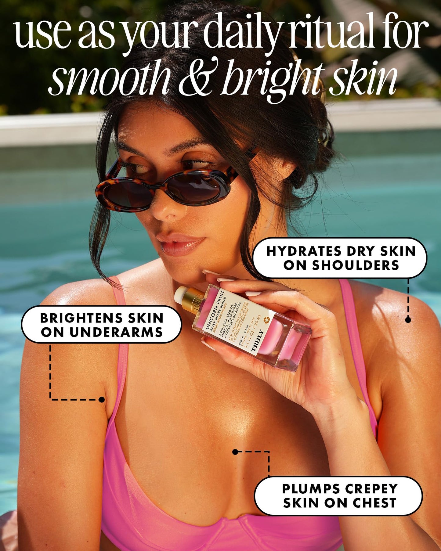 Truly Beauty Unicorn Fruit After Shave Serum | Rejuvenating Ingrown Hair Treatment & Redness Relief | Acai, Matcha & Rose Water | Hydrates, Soothes Beauty & Personal Care Truly
