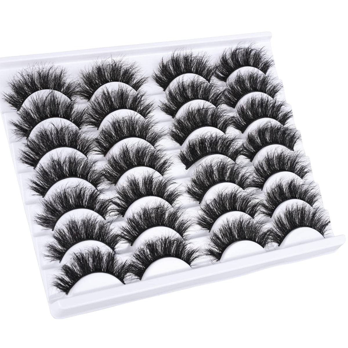 Mebver Lashes Eyelashes 8D Fluffy False Eyelashes Wispy Faux Mink Lashes Light Weight Fake Eyelashes Cat Eye Lashes 14 Pairs Pack Beauty & Personal Care Mebver