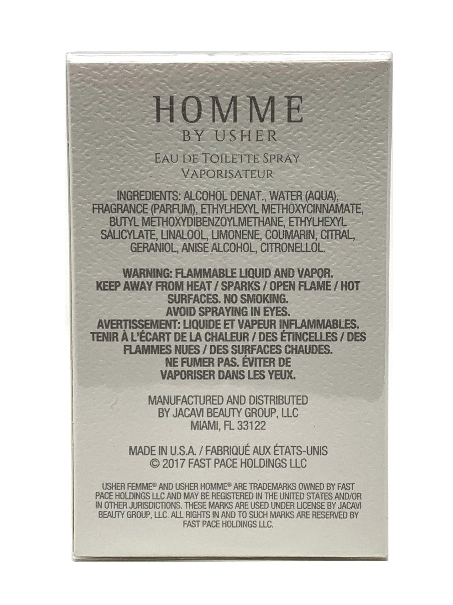 Homme by Usher Cologne for Men Eau De Toilette 1.7 oz Beauty & Personal Care Usher