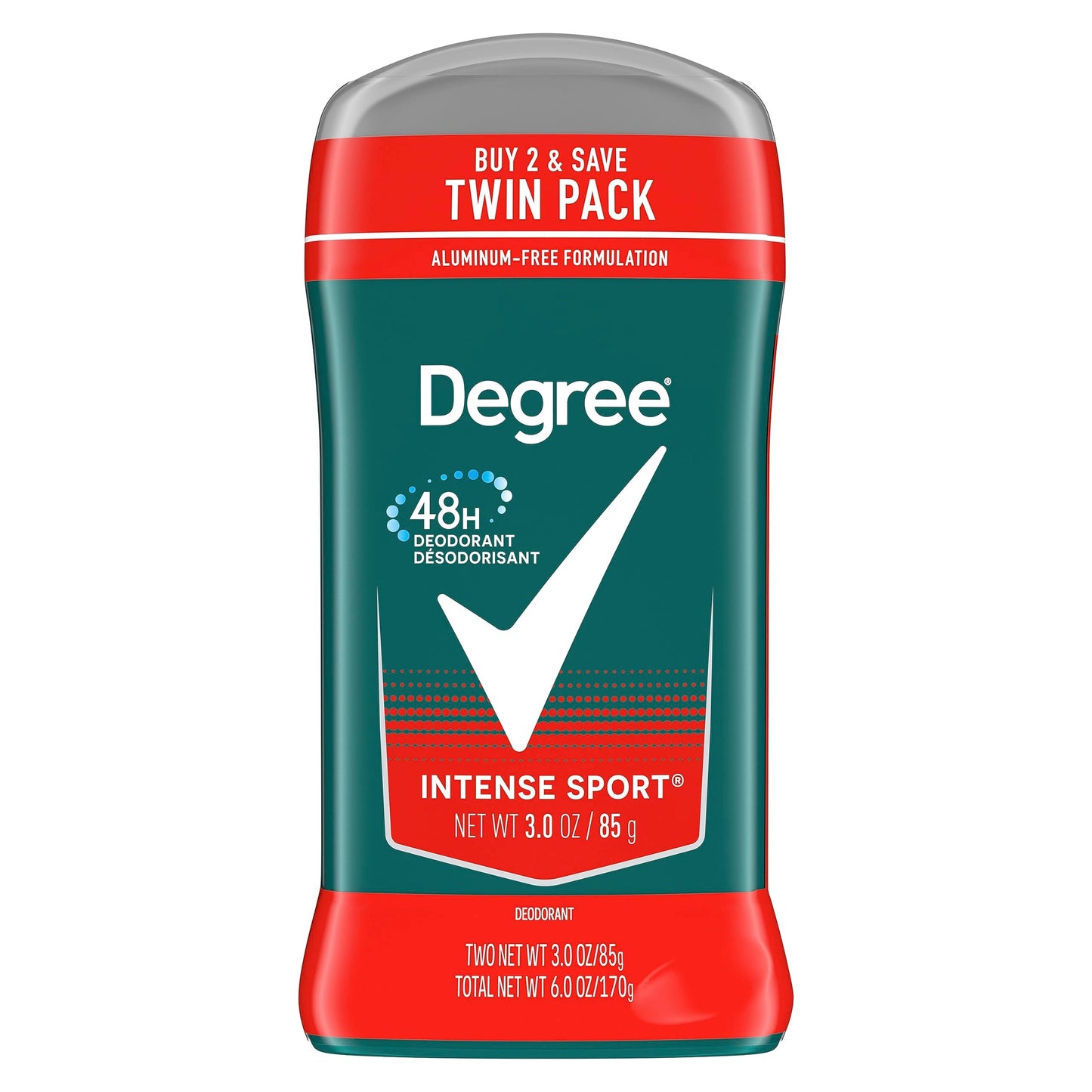 Degree Men Original Protection Deodorant Intense Sport 2 Count 48-Hour Odor Protection Deodorant for Men 3 oz Beauty and Personal Care Degree Default Title