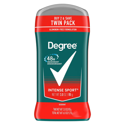 Degree Men Original Protection Deodorant Intense Sport 2 Count 48-Hour Odor Protection Deodorant for Men 3 oz Beauty and Personal Care Degree Default Title