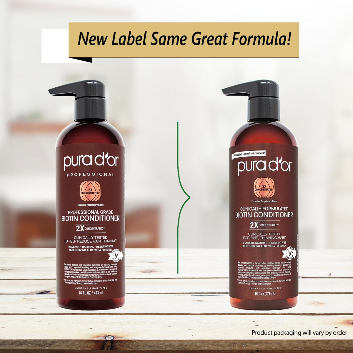PURA D'OR Clinically Formulated Biotin Conditioner for Thinning Hair, 16oz