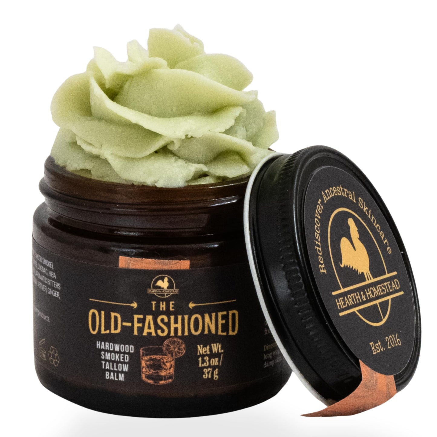 Hearth & Homestead - Father’s Day - The Old Fashioned Smoked Tallow Balm for Men - Grass Fed Beef Tallow Face & Beard Cream - Cocktail Inspired Tallow Beauty and Personal Care Hearth and Homestead