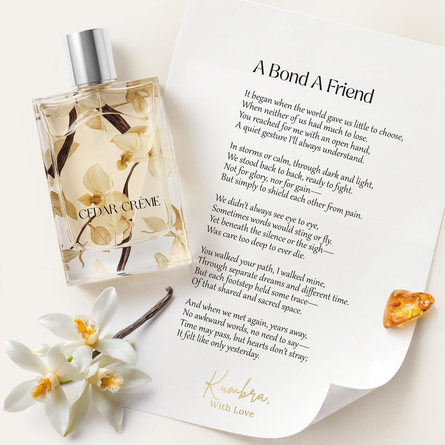 Kumbra With Love Cedar Crème Eau de Parfum 100ML - Woody Perfume for Unisex - Long-Lasting Scent with Vanilla, Papyrus, Amber & Sandalwood - Vegan Beauty & Personal Care Kumbra With Love