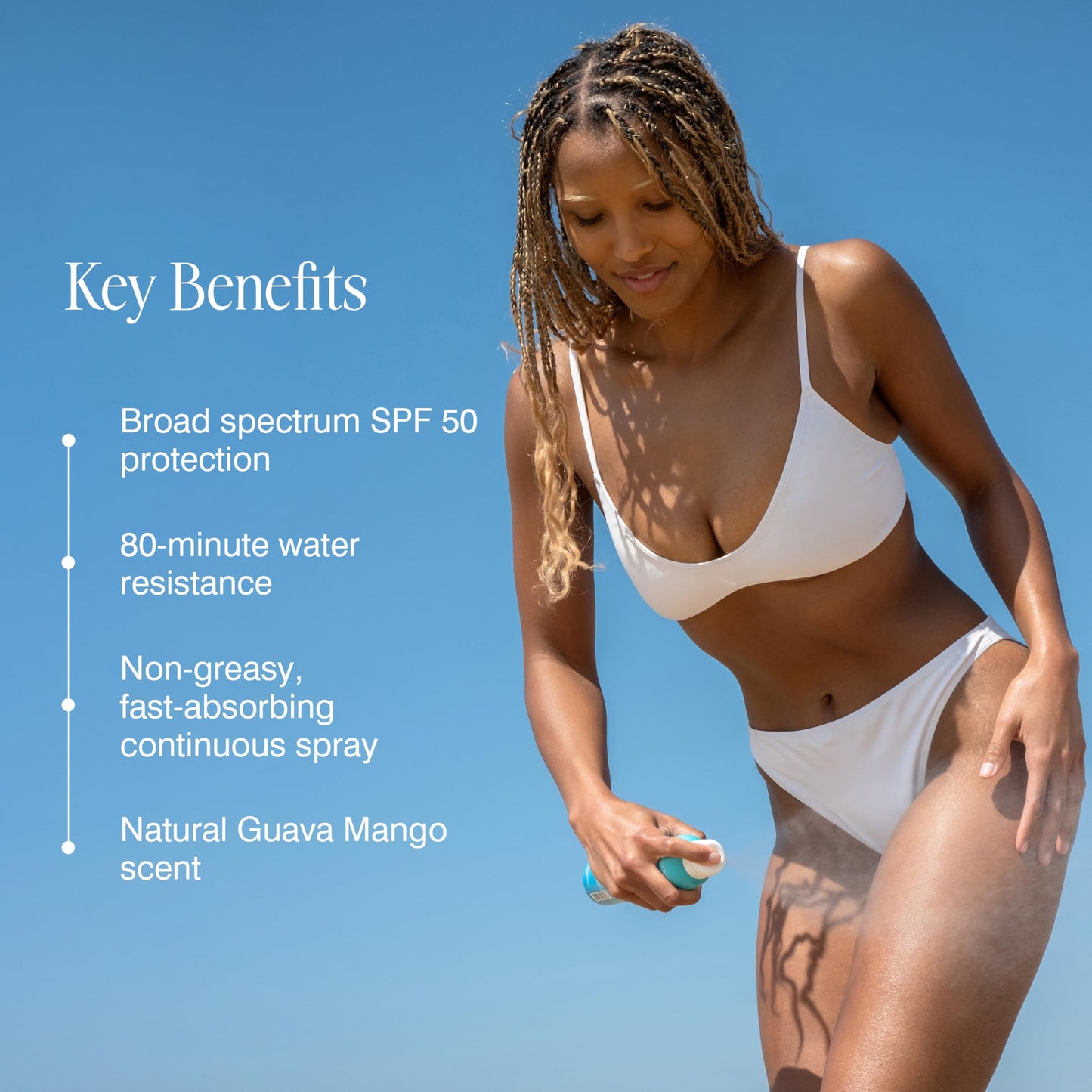 COOLA Organic Sunscreen SPF 50 Sunblock Spray, Dermatologist Tested Skin Care For Daily Protection, Vegan And Gluten Free, Guava Mango, 6 Fl Oz Beauty & Personal Care Coola