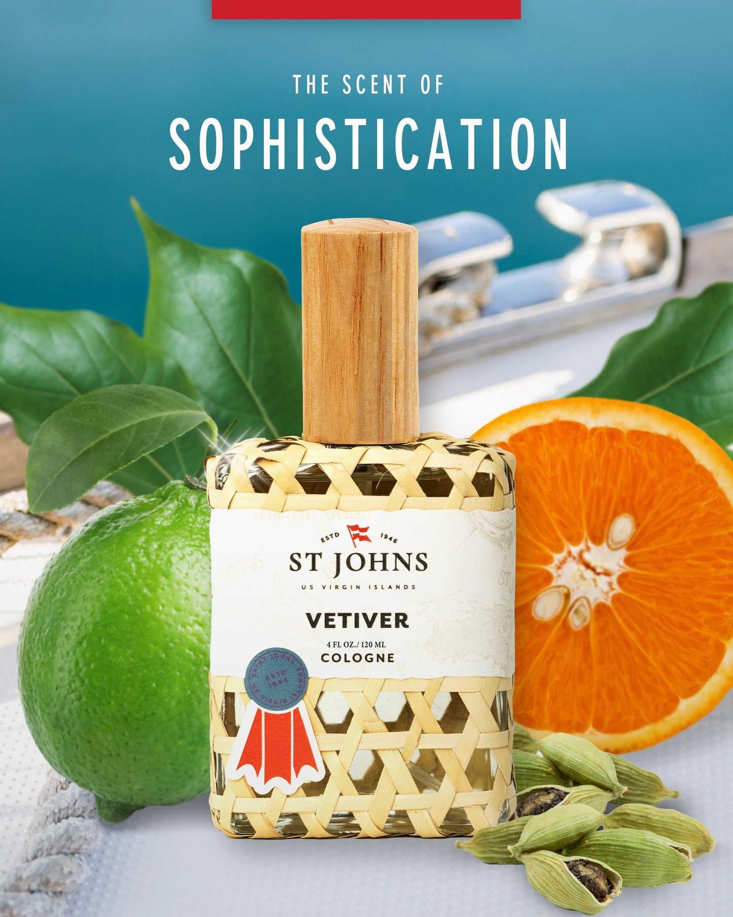 St. John Classic Vetiver | New Virgin Islands Inspired Fresh Cologne Scent | Sophisticated Fragrance for Men (4 oz Spray) Beauty & Personal Care St. John