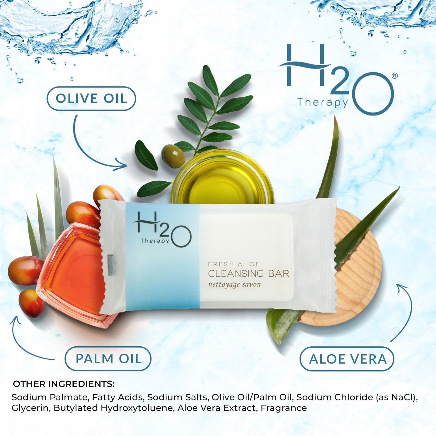 Travel Size Hotel Bar Soap 500 Count 1 oz Cleansing Bars Guest Amenities for Hotels Vacation Rentals and Short Term Rentals Paraben Free Green Tea Beauty & Personal Care H2O Therapy