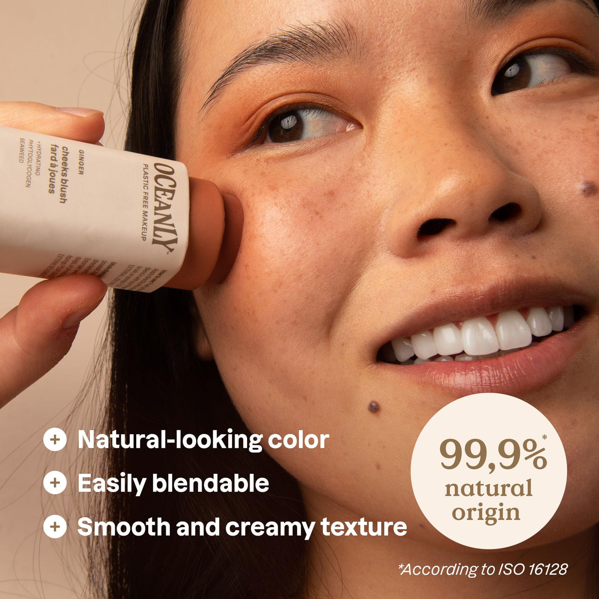ATTITUDE Oceanly Plastic-Free Lightweight Blush Stick, Titanium Dioxide-Free, EWG Verified, Vegan & Cruelty-free Makeup, Ginger, 0.3 Ounces Beauty & Personal Care ATTITUDE