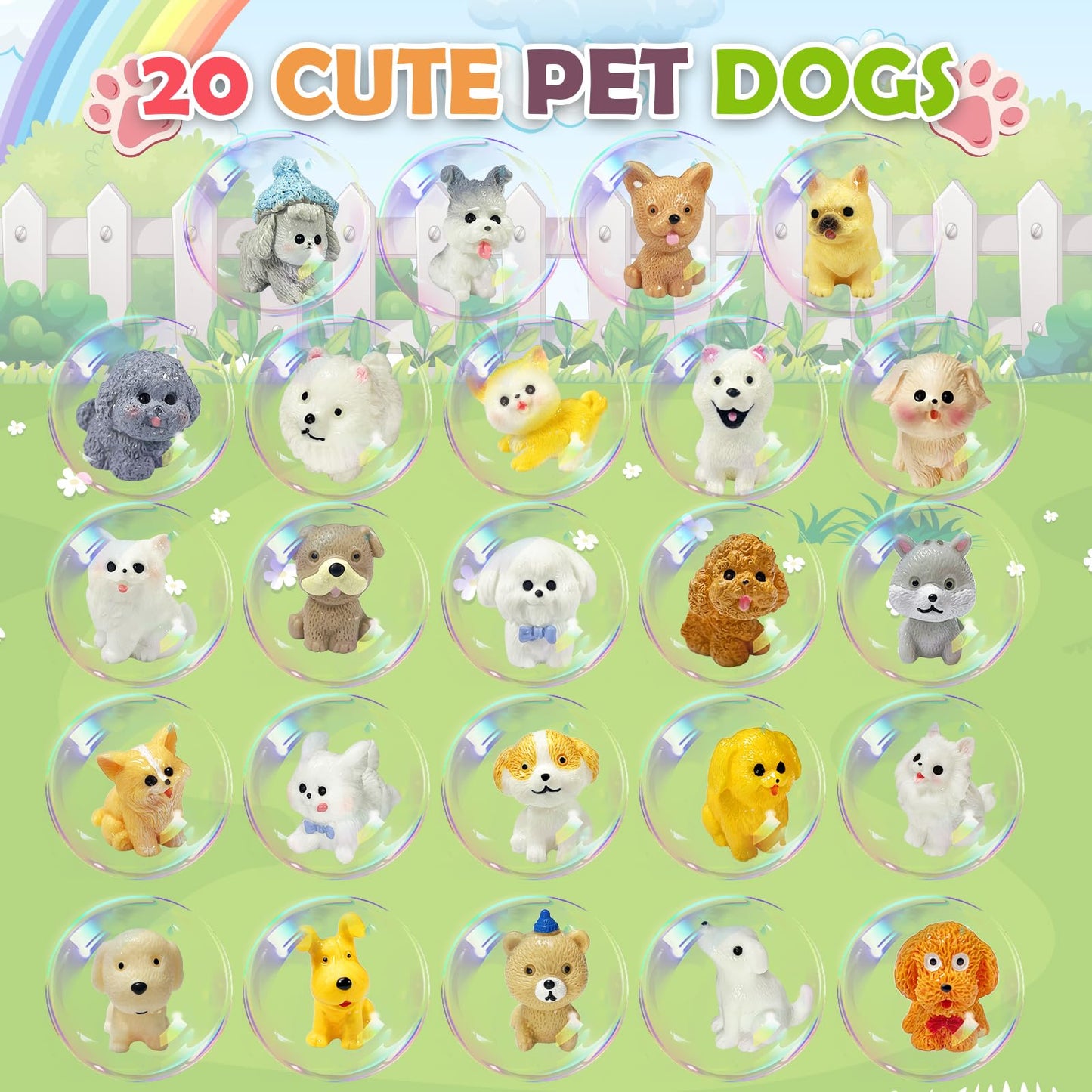 Bath Bombs for Kids with Surprise Toys Inside, 20 Pack Kids Bath Bombs with Puppy Dolls & Dog Pretend Playset Bath Toys, Child-Safe Bubble Bath Beauty and Personal Care Excalla