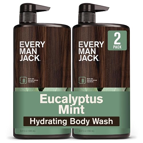 Every Man Jack Eucalyptus Mint Hydrating Mens Body Wash for All Skin Types - Cleanse, Nourish, and Hydrate Skin with Naturally Derived Ingredients Beauty & Personal Care Every Man Jack