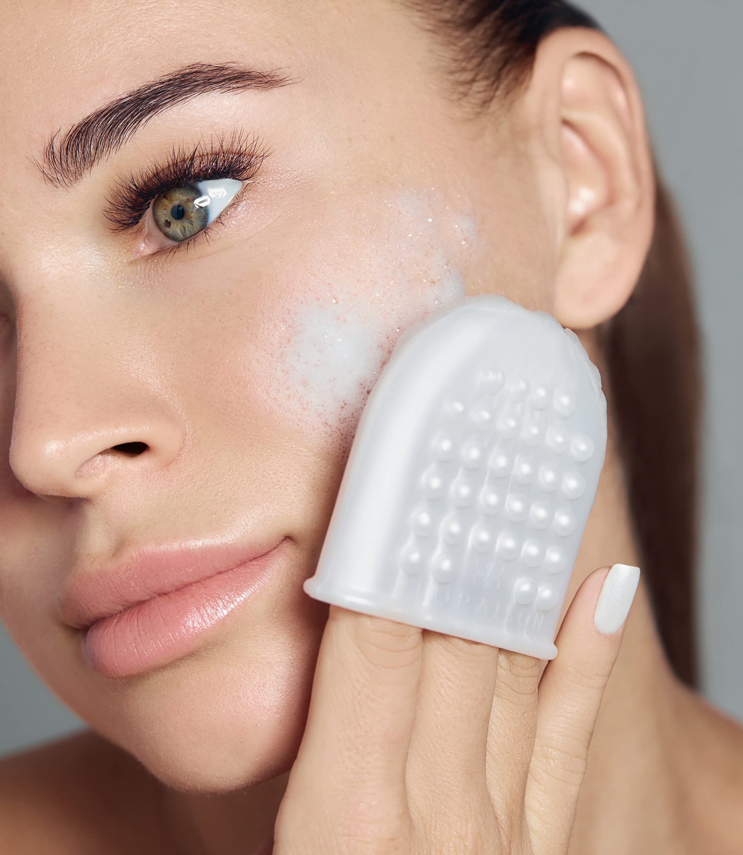 2 Mini Gloves Mini Glow Soft Silicone Facial Cleansing Brush and Face Massager Luxury Skincare Gift (Pink) Beauty & Personal Care FLORAISON BEAUTY IS ALREADY HERE