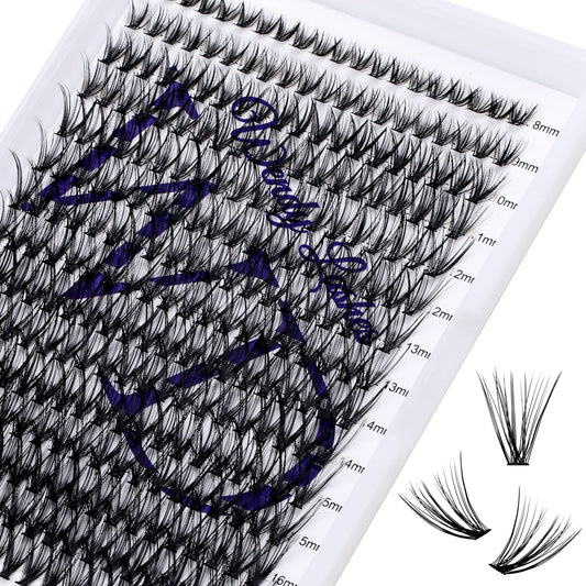 Individual Lashes DIY Eyelash Extension 30D Lash Clusters Extensions DD Curl 300PCS Lash Clusters Natural Lashes Super Soft Eyelashes Extension Beauty & Personal Care WENDY LASHES