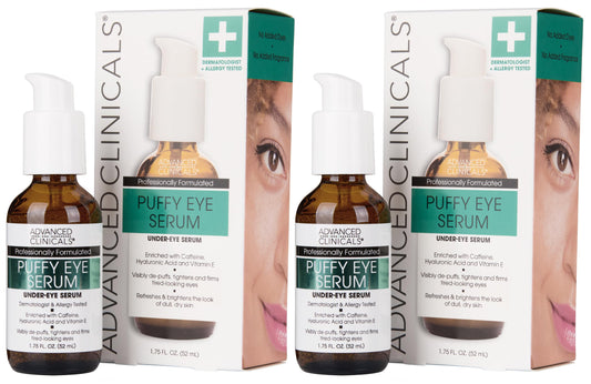 Advanced Clinicals Puffy Eye Under Eye Serum | Visible Anti Aging Brightening Vitamin C + Caffeine Serum Helps Improve Look Of Puffiness, Fine Lines Beauty & Personal Care Advanced Clinicals