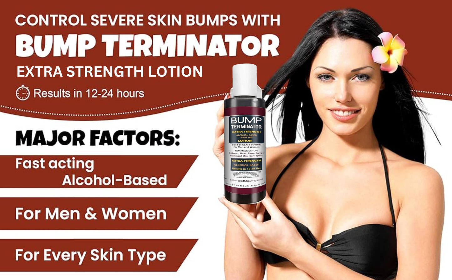 BUMP Terminator EXTRA STRENGTH, Fast Acting, Alcohol BASED, Water Free Anti Razor Bumps, Ingrown Hair, Skin Treatment for Face, Neck, Bikini Area Beauty and Personal Care BREEJ