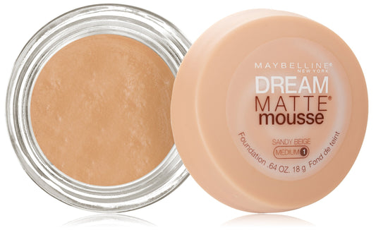 MAYBELLINE NEW YORK Dream Matte Mousse Foundation, Sandy Beige, 0.64 Ounce Beauty & Personal Care MAYBELLINE