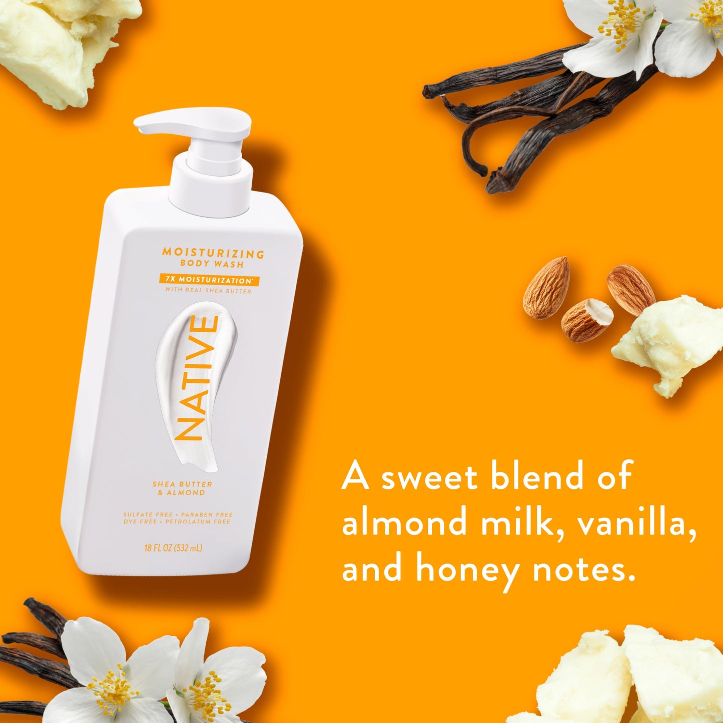 Native Moisturizing Body Wash Contains Naturally Derived Ingredients | For Women & Men, Sulfate, Paraben, & Dye Free Leaving Skin Soft and Hydrated | Beauty & Personal Care Native