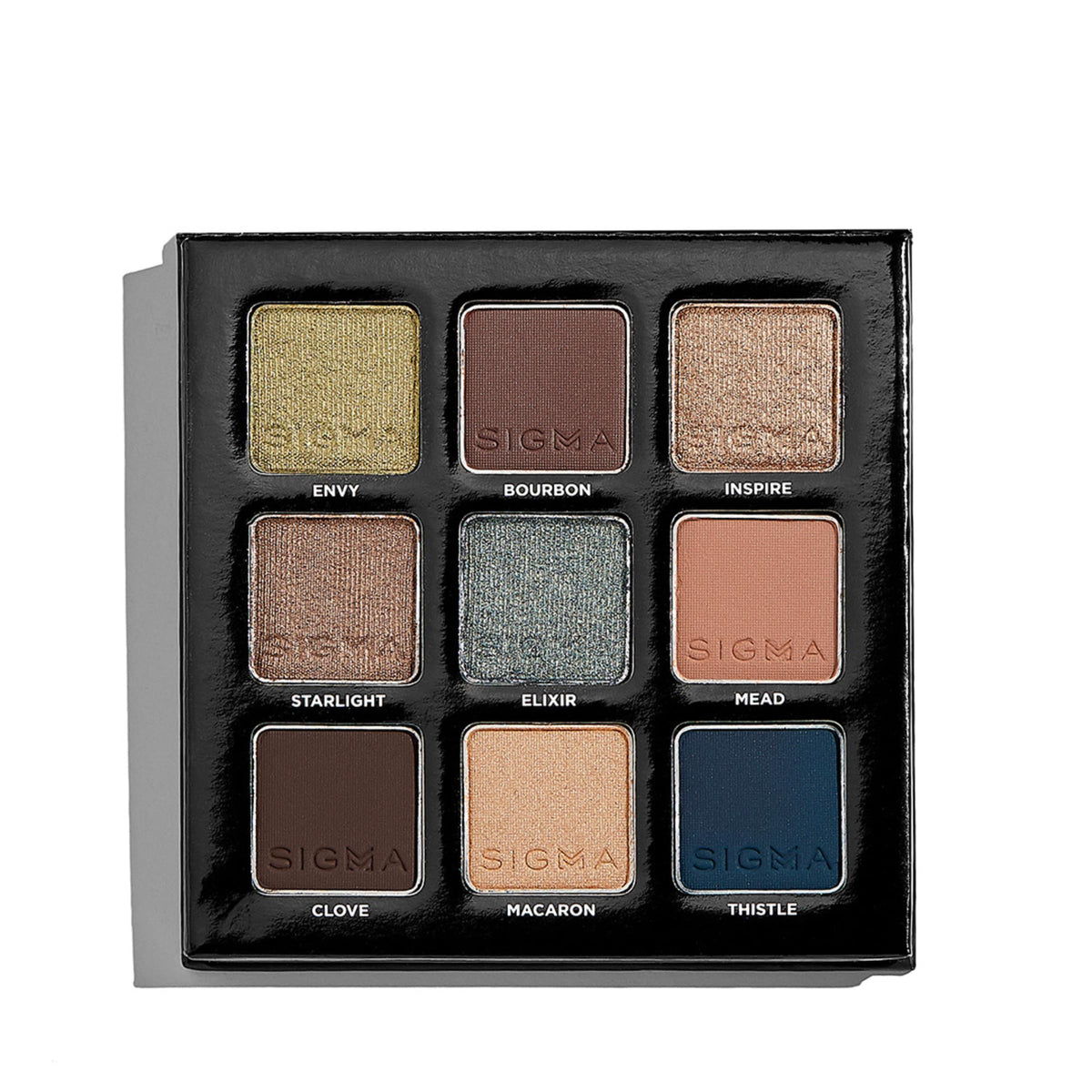 SIGMA BEAUTY On-the-Go Eyeshadow Palette - Ivy - 9 Bold Eyeshadow Shades in Matte, Shimmer and Metalic Finishes - Highly Pigmented Vegan Eye Makeup