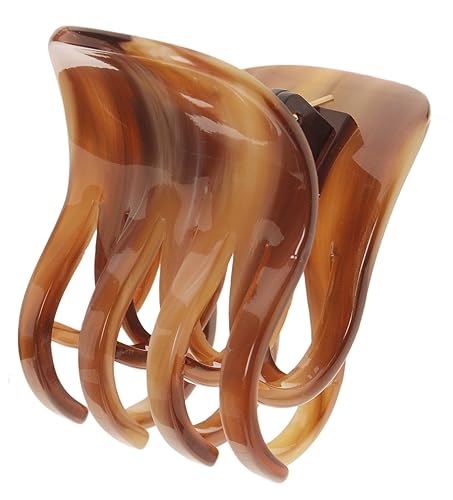 France Luxe Double Tooth Claw Clip - Caramel Horn Beauty & Personal Care France Luxe