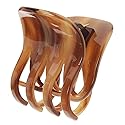 France Luxe Double Tooth Claw Clip - Caramel Horn Beauty & Personal Care France Luxe