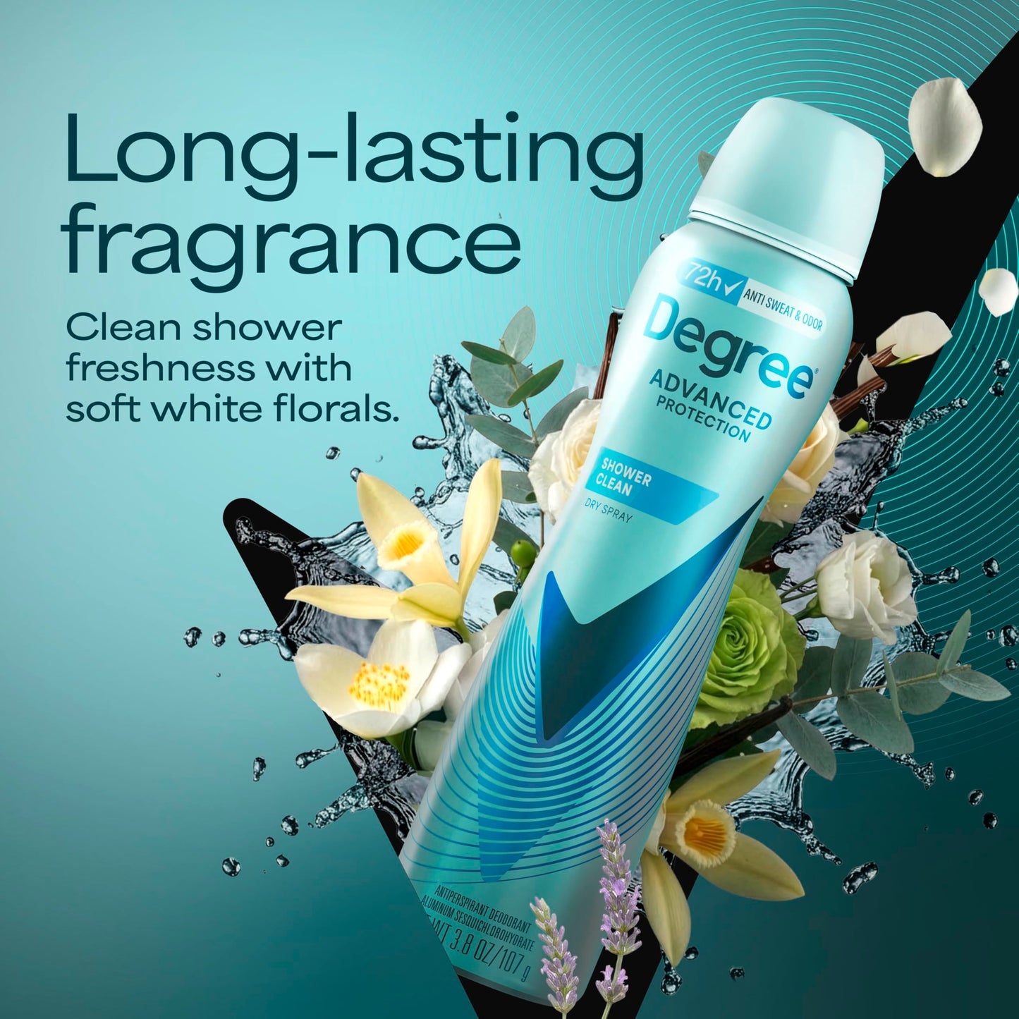 Degree MotionSense Dry Spray Antiperspirant, Shower Clean 3.8 oz (Pack of 8) Beauty and Personal Care Degree