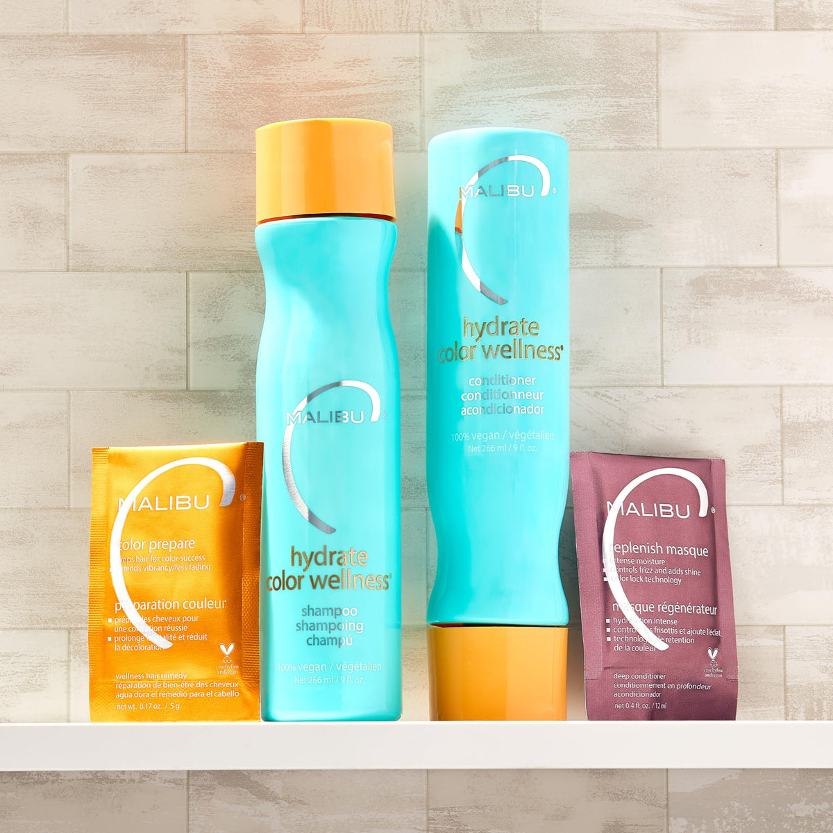 Malibu C Hydrate Color Wellness Conditioner (9 oz) - Moisturizing, Color Safe Conditioner for Vibrant Hair - Formulated to Preserve + Protect Hair