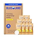 BLUELAND Foaming Hand Soap Refill Tablets, 10-Pack, Perrine Lemon Scent, Eco Friendly Cleaning Products, 10 x 9 Fl oz Beauty & Personal Care BLUELAND