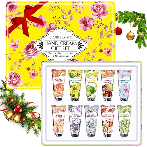10 Pack Hand Cream Gift Set,Stocking Stuffers for Teen Girls,Women,Christmas Gifts for Coworker,Teacher Gifts for Women,Thank You Gifts,Natural Beauty & Personal Care Sakose