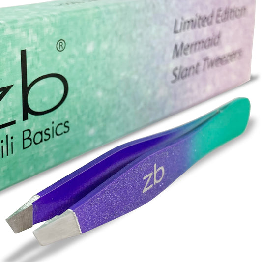 Zizzili Basics Tweezers - Limited Edition Mermaid Slant Tip - Best Tweezer for Eyebrow, Facial Hair Removal and your Precision Needs Beauty and Personal Care Zizzili Basics