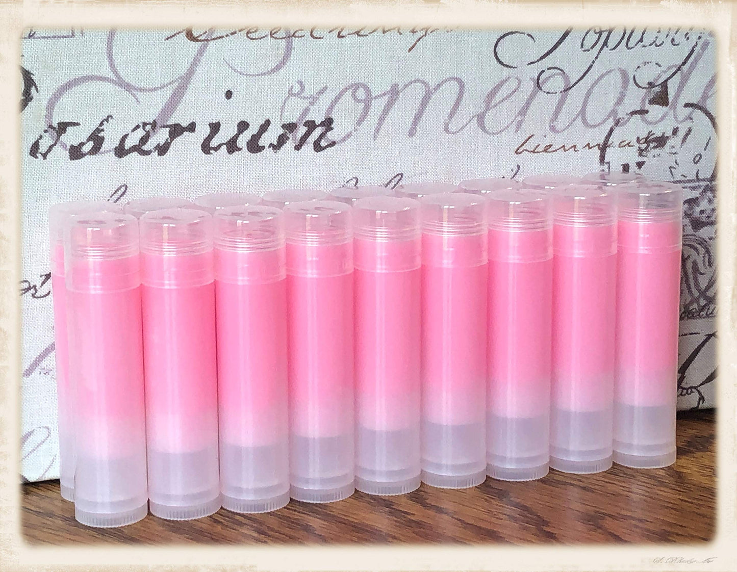 WHOLESALE Handmade Strawberry Flavored Lip Balms Without Labels for DIY Favors or Resale (30) Beauty and Personal Care Frohmen