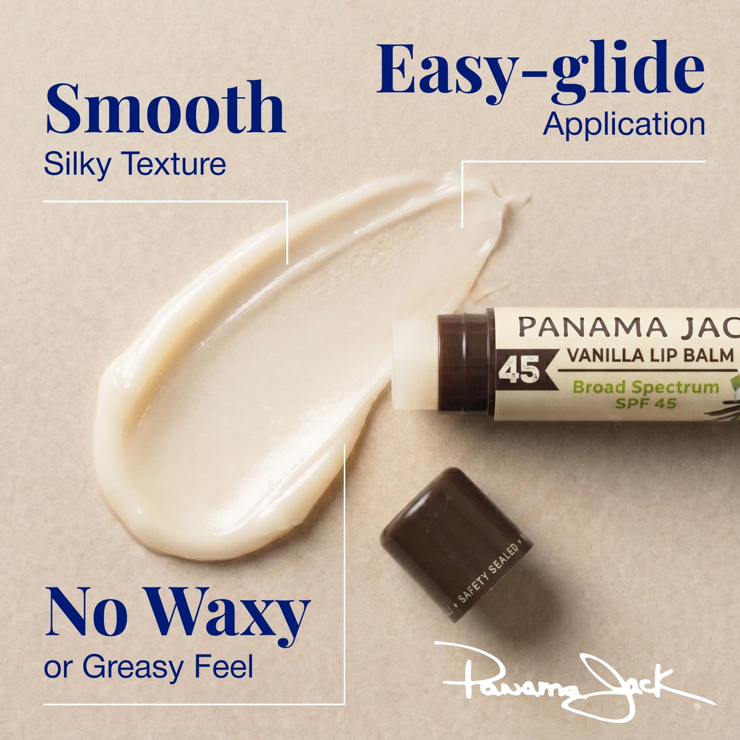 Panama Jack Sunscreen Lip Balm - SPF 45, Broad Spectrum UVA-UVB Sunscreen Protection, Prevents & Soothes Dry, Chapped Lips, Vanilla, 12-pack Beauty and Personal Care Panama Jack