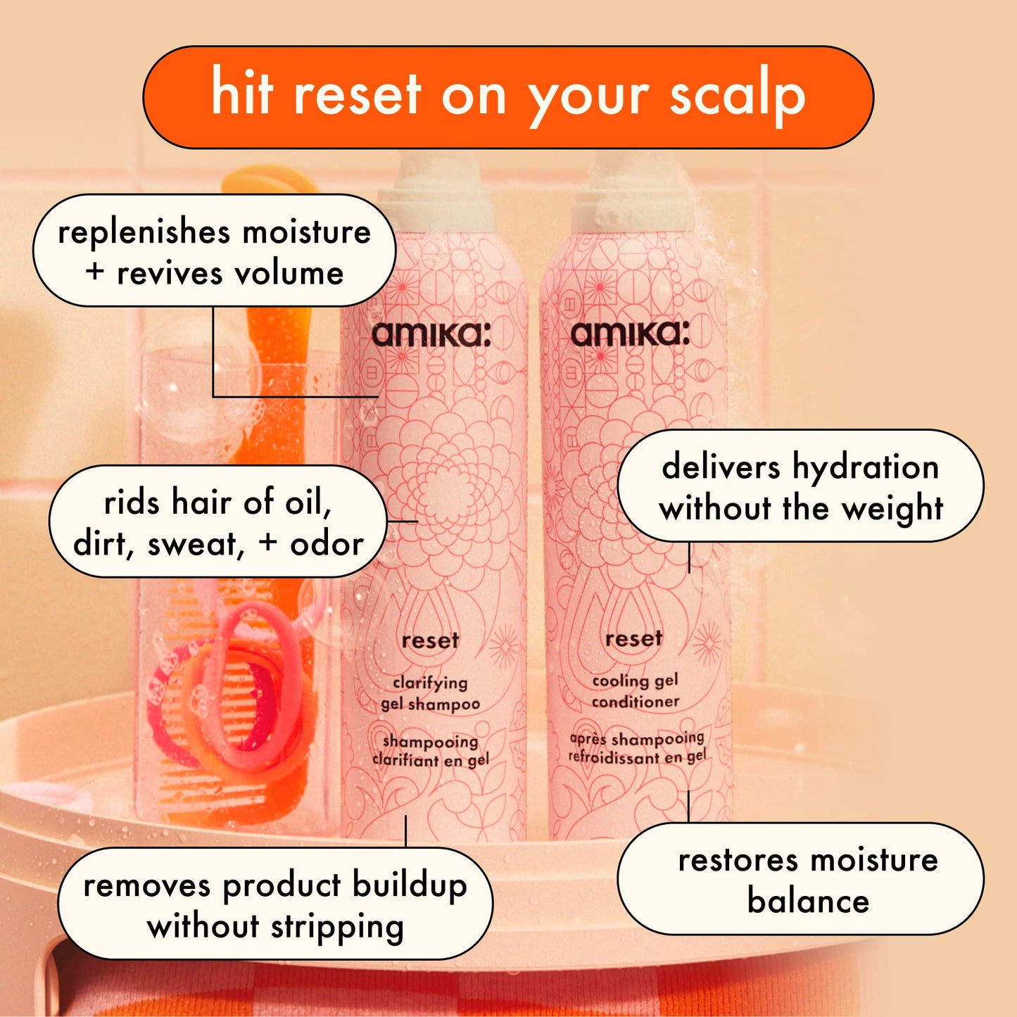 amika reset clarifying gel shampoo, 200ml Beauty & Personal Care Amika