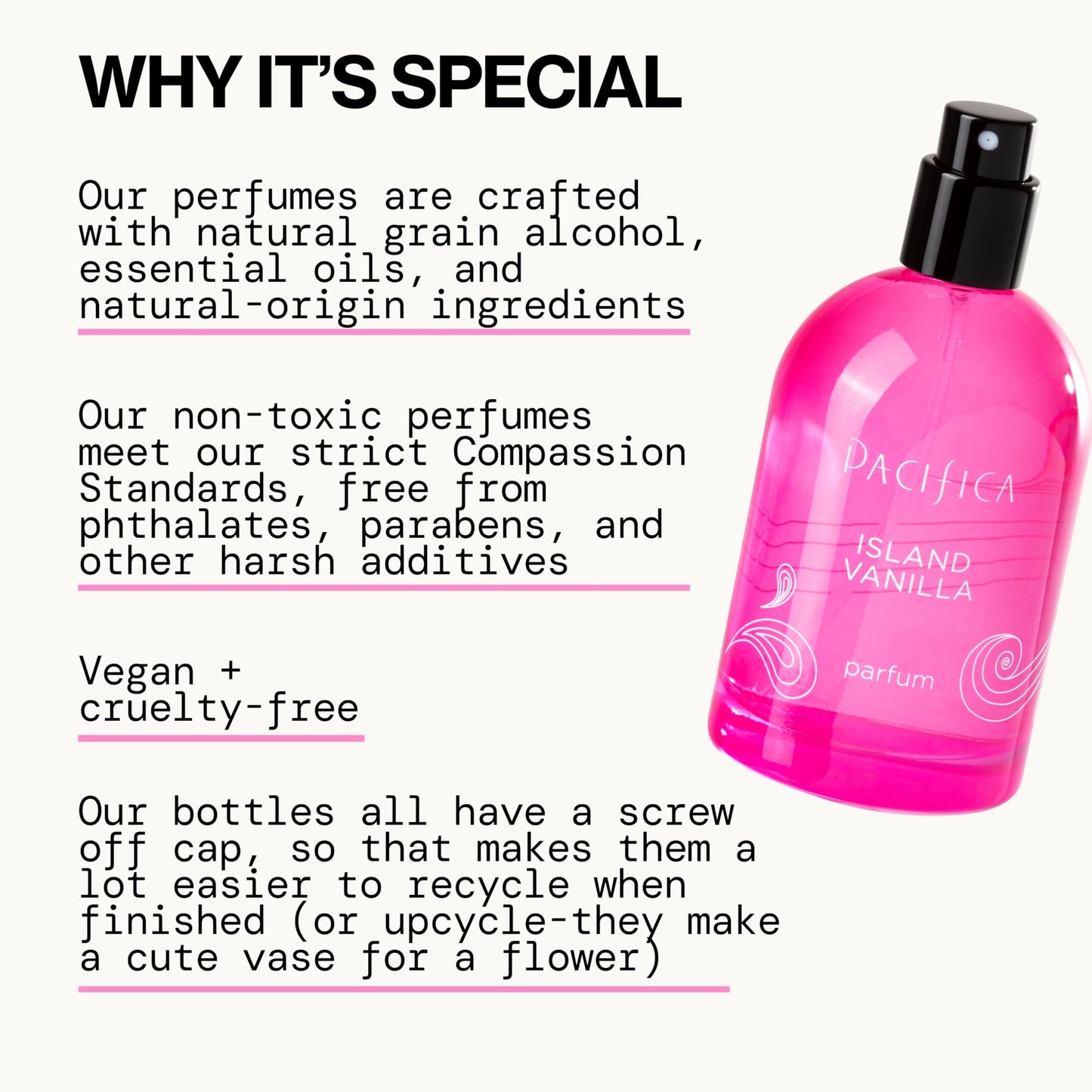 Pacifica Beauty Island Vanilla Spray Perfume - Sweet Tropical Vanilla Gourmand Scent, Long Lasting Everyday Signature Fragrance for Women, Non-Toxic Beauty & Personal Care Pacifica