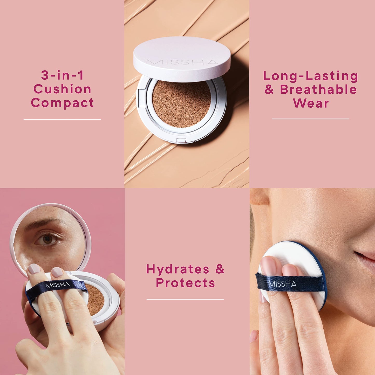 MISSHA Magic Cushion Foundation No.23 Natural Beige for light with neutral skin tone - Flawless Coverage, Dewy Finish, Easy Application for All Skin Beauty & Personal Care MISSHA