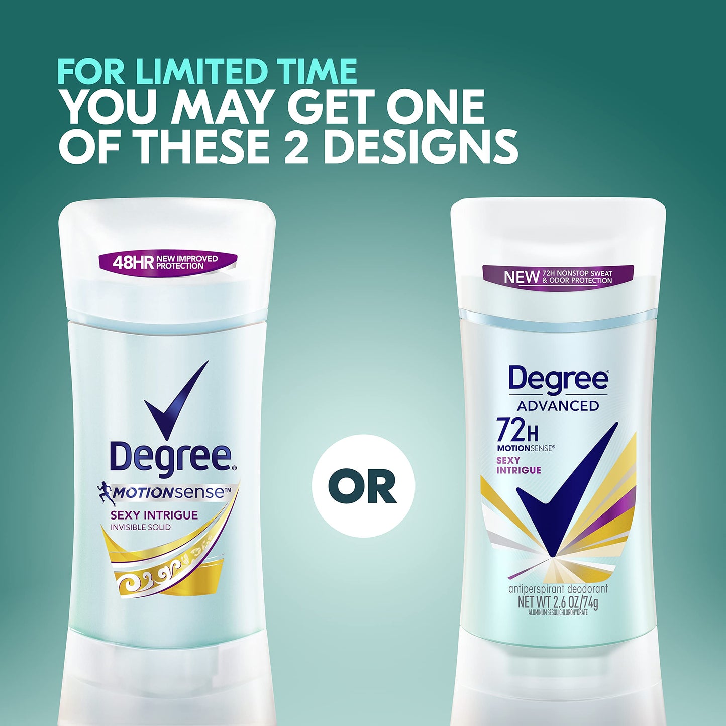 Degree Advanced Antiperspirant Deodorant 72-Hour Sweat & Odor Protection Sexy Intrigue Antiperspirant Deodorant For Women with MotionSense Technology Beauty and Personal Care Degree